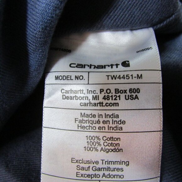 Carhartt Men's Small Long Sleeve Heavyweight Plaid Flannel Button Shirt TW4451 B - Picture 3 of 5